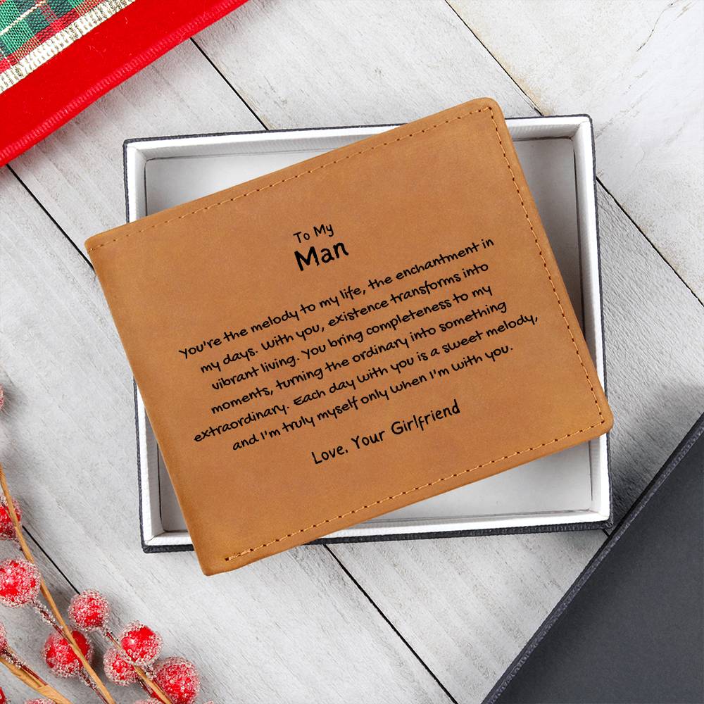 To My Man - Completeness To My Moments Leather Wallet