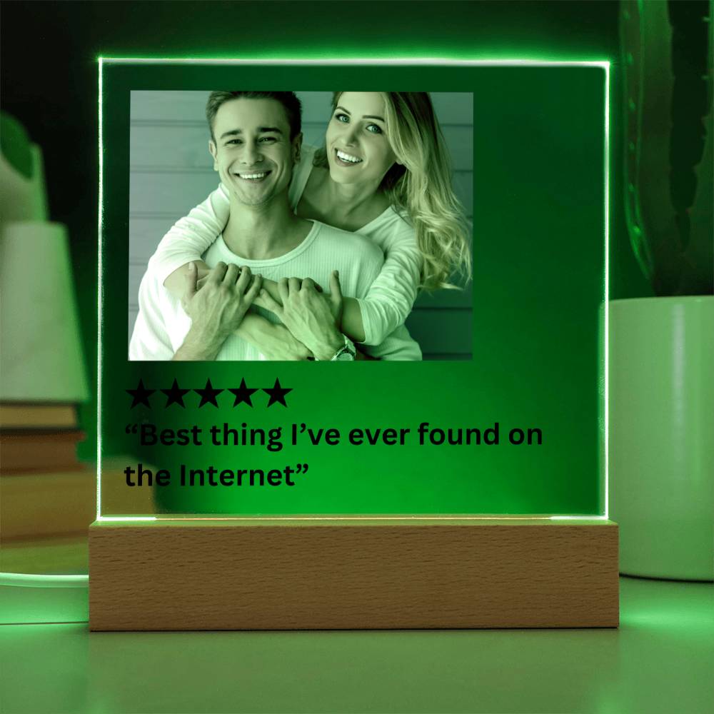 Best Thing White Couple Square Acrylic Plaque