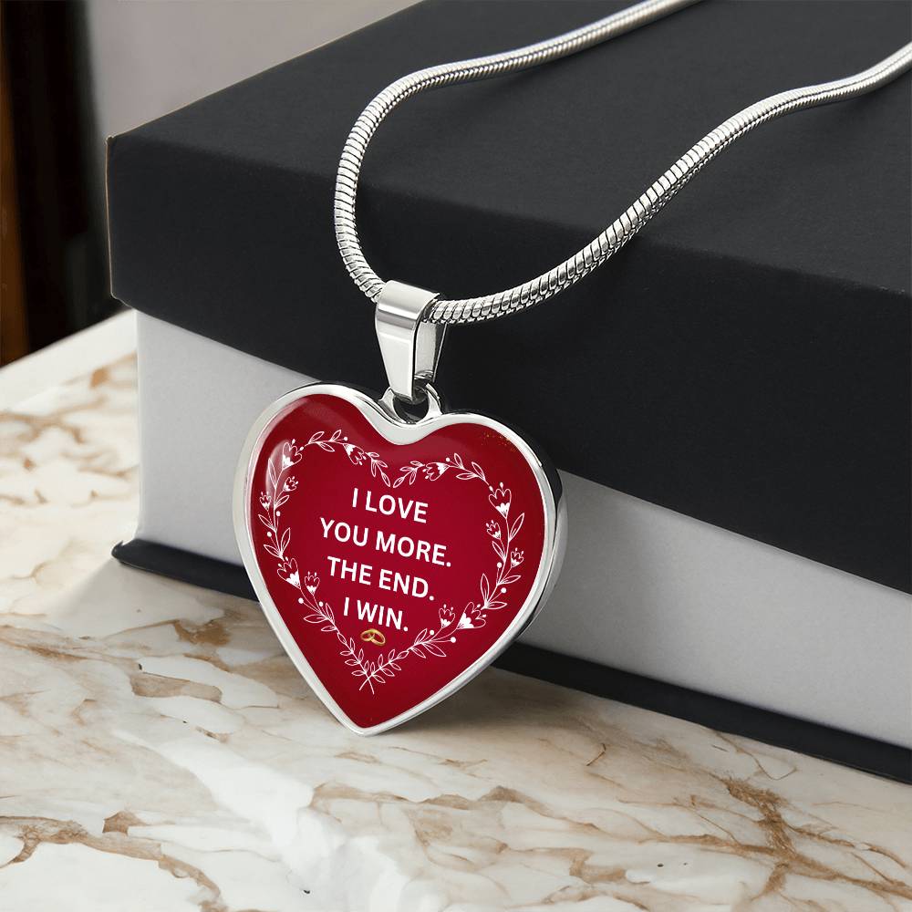 Love You More Heart Necklace