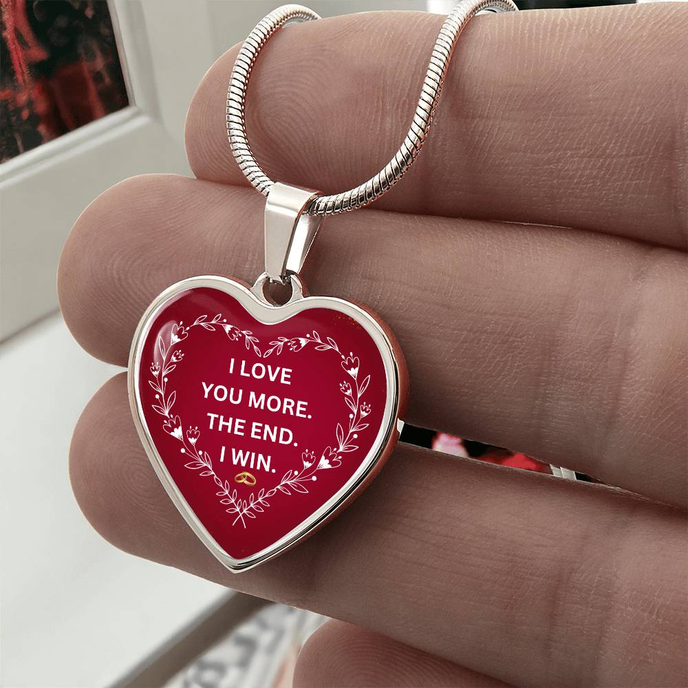 Love You More Heart Necklace