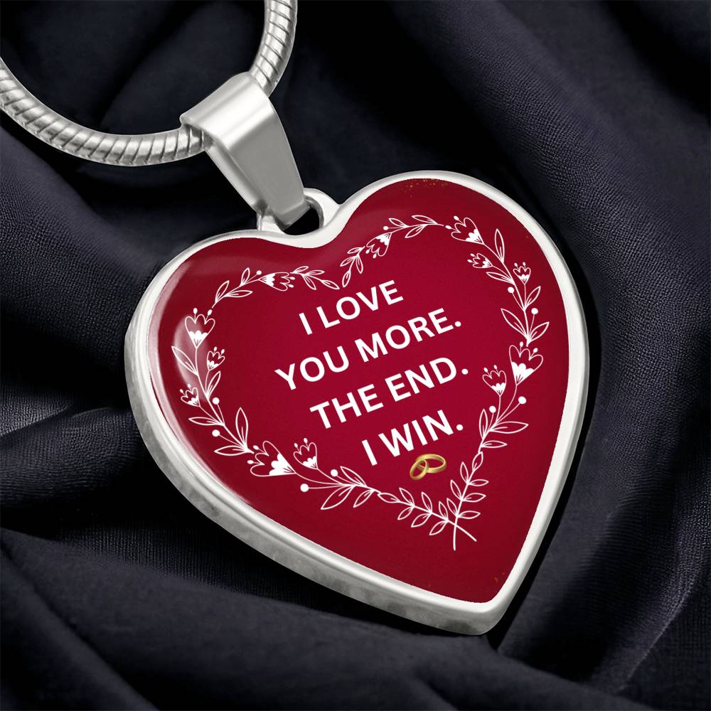 Love You More Heart Necklace