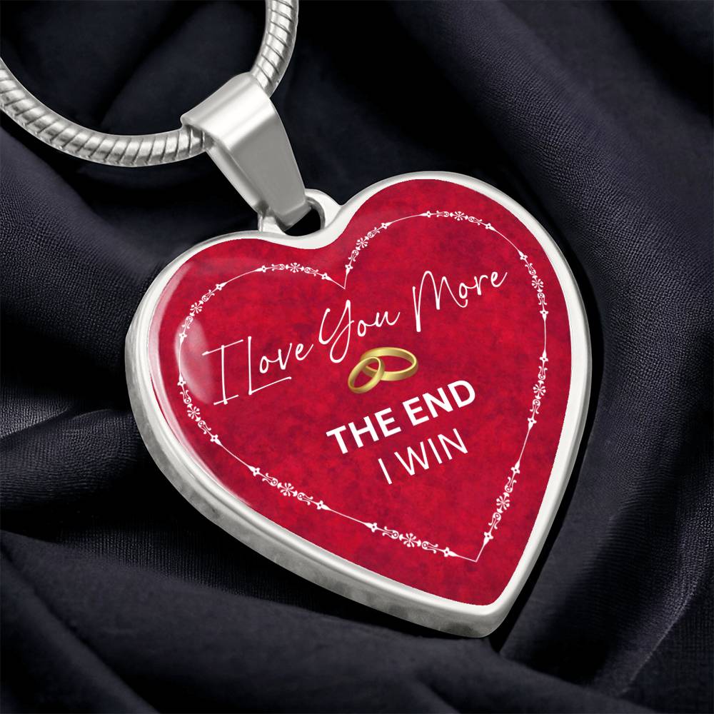 Love You More Rings Heart Necklace