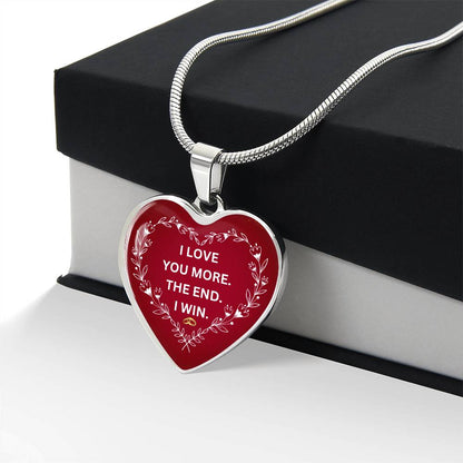 Love You More Heart Necklace