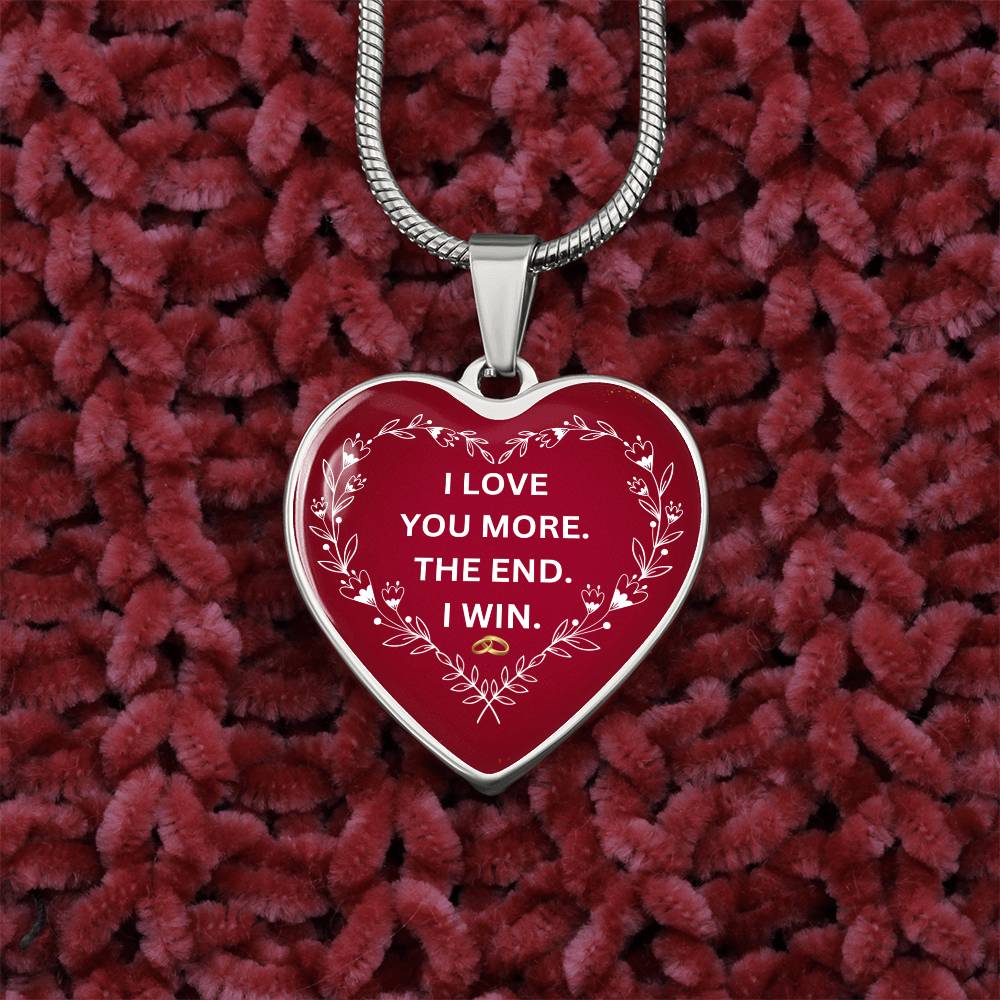 Love You More Heart Necklace