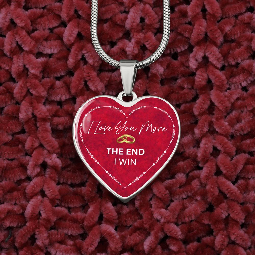 Love You More Rings Heart Necklace
