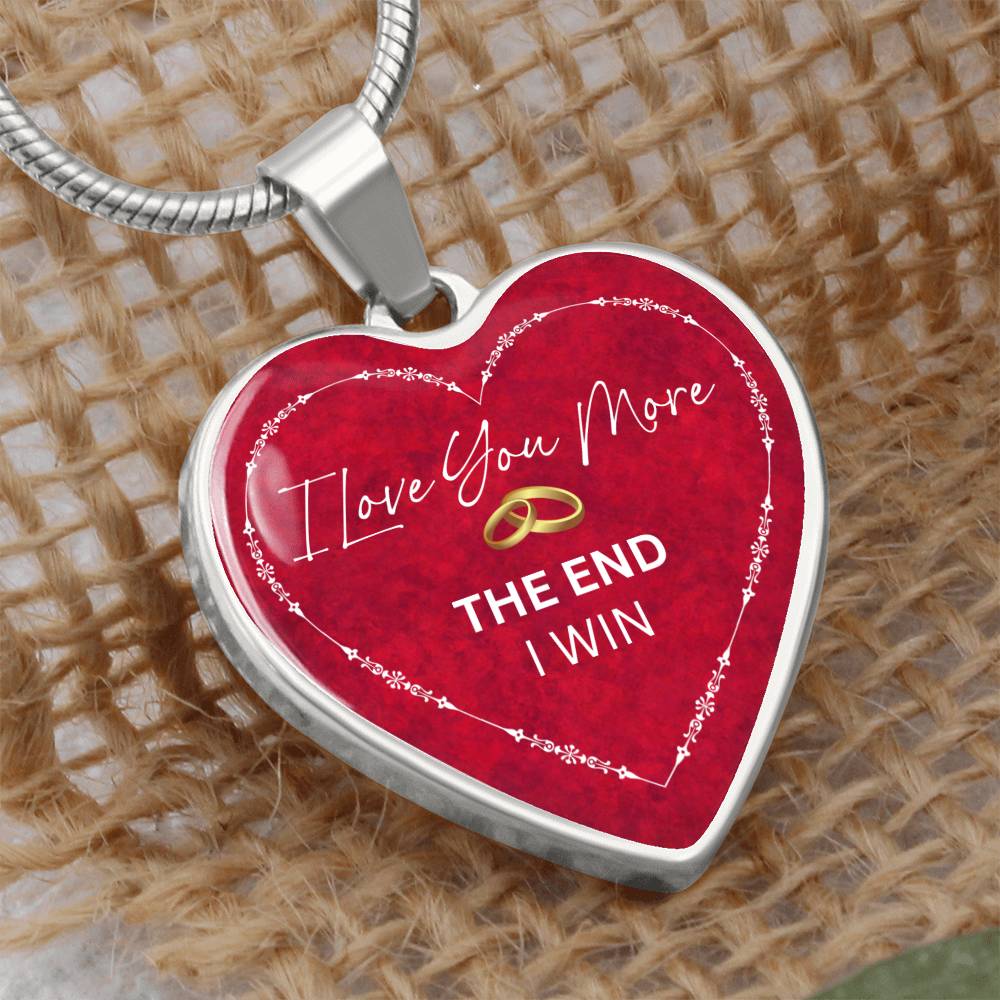 Love You More Rings Heart Necklace