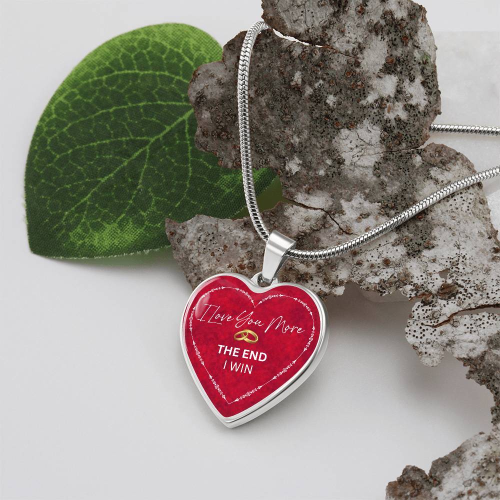 Love You More Rings Heart Necklace