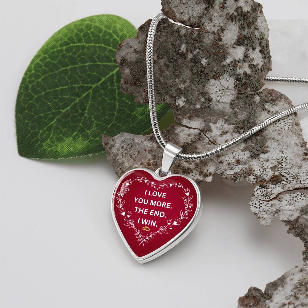 Love You More Heart Necklace