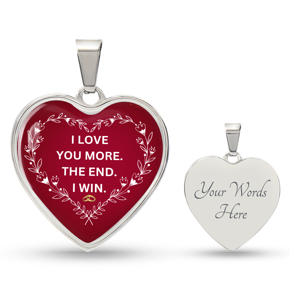 Love You More Heart Necklace