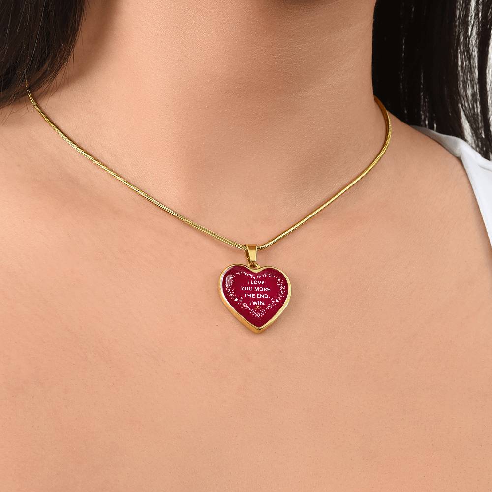 Love You More Heart Necklace