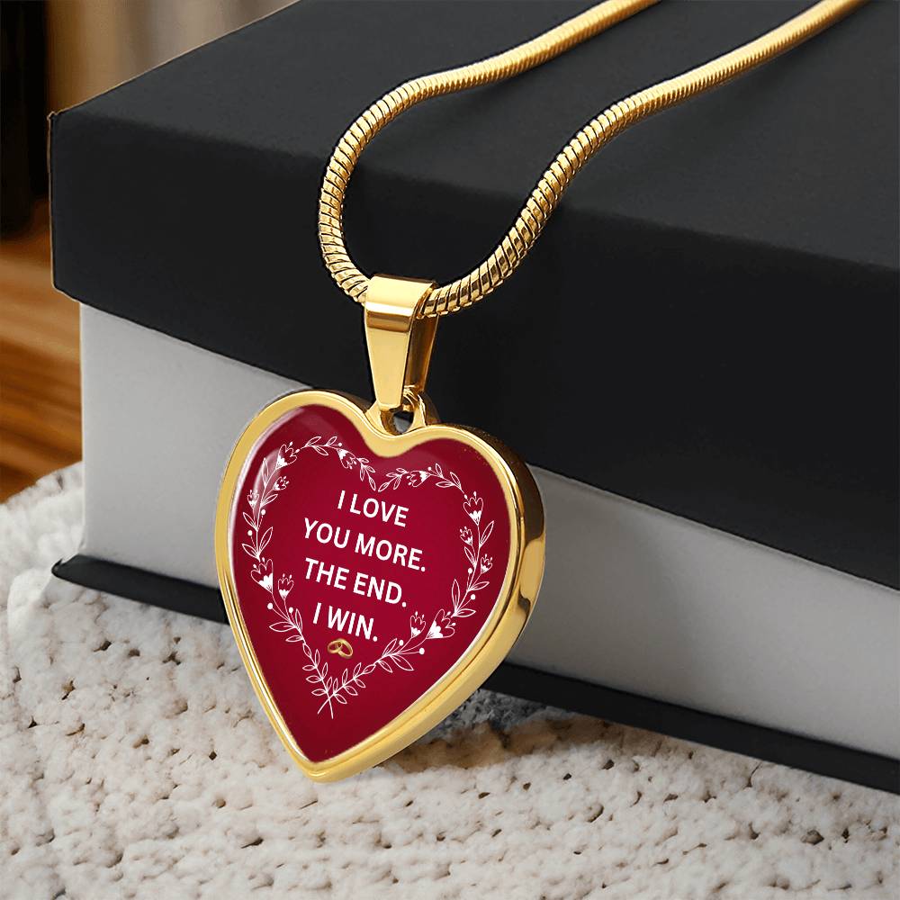Love You More Heart Necklace