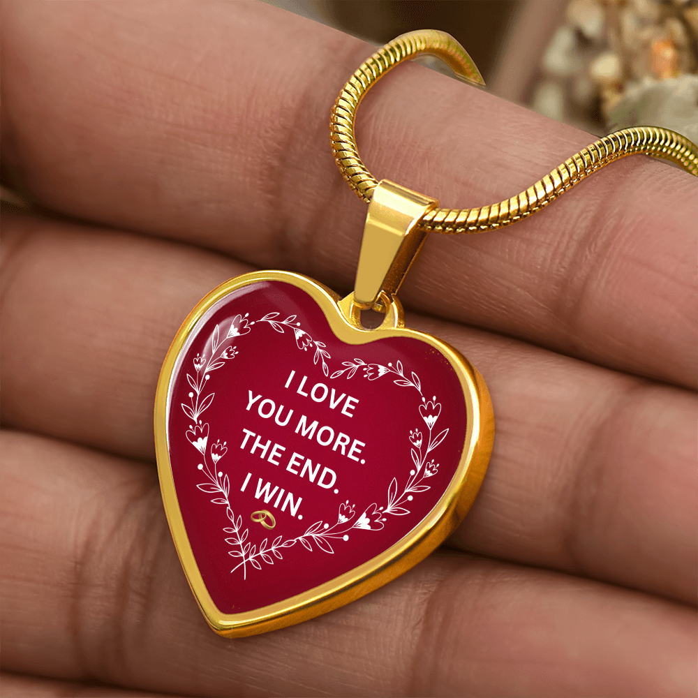 Love You More Heart Necklace