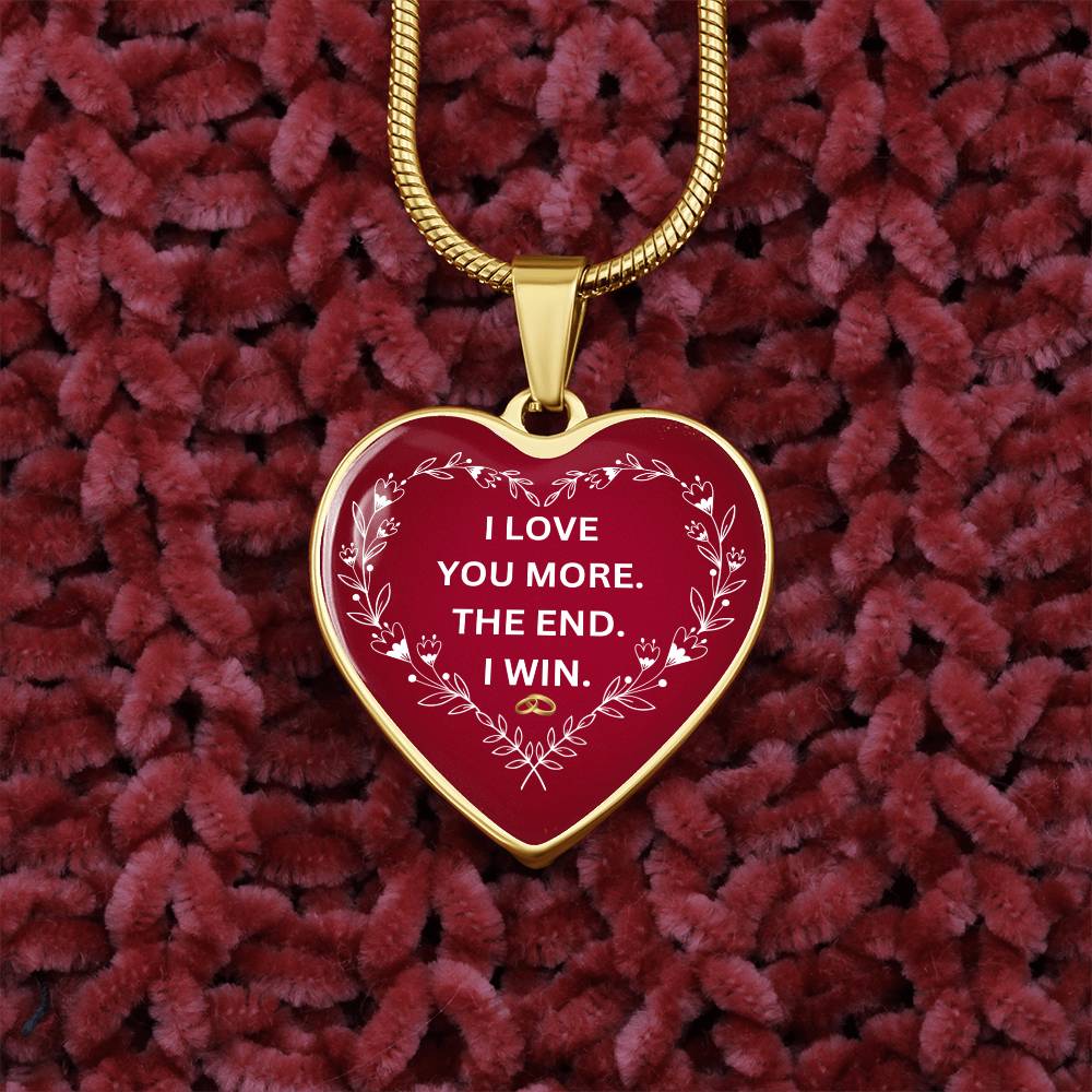Love You More Heart Necklace