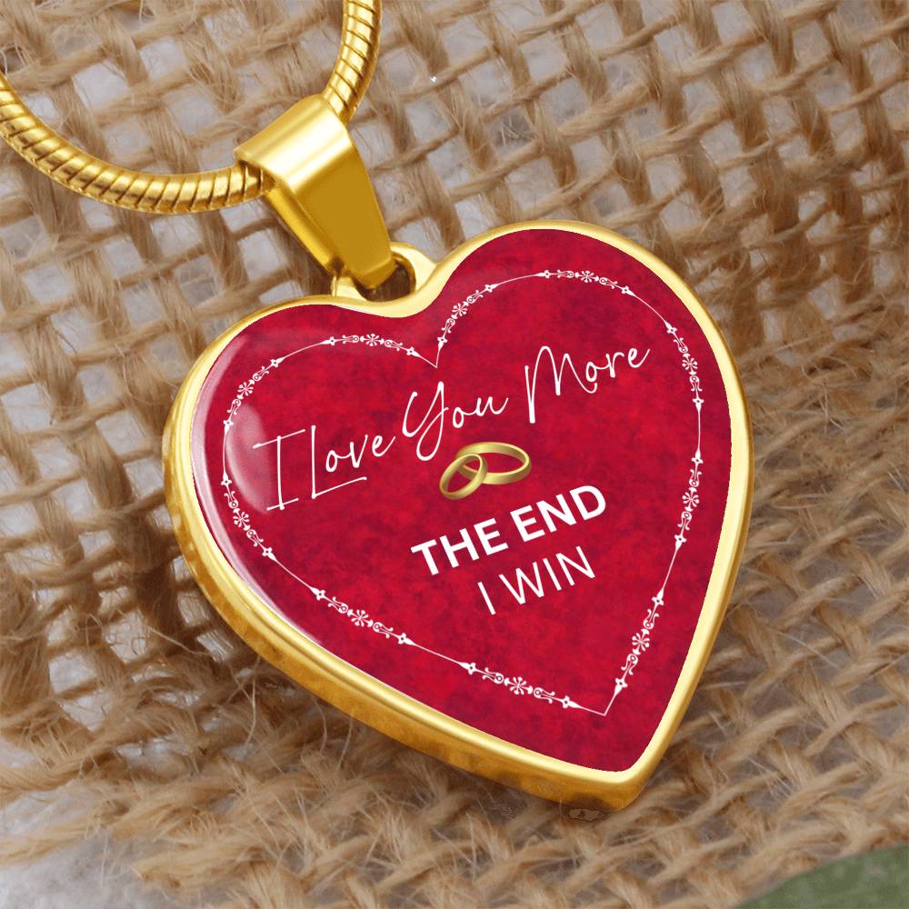 Love You More Rings Heart Necklace