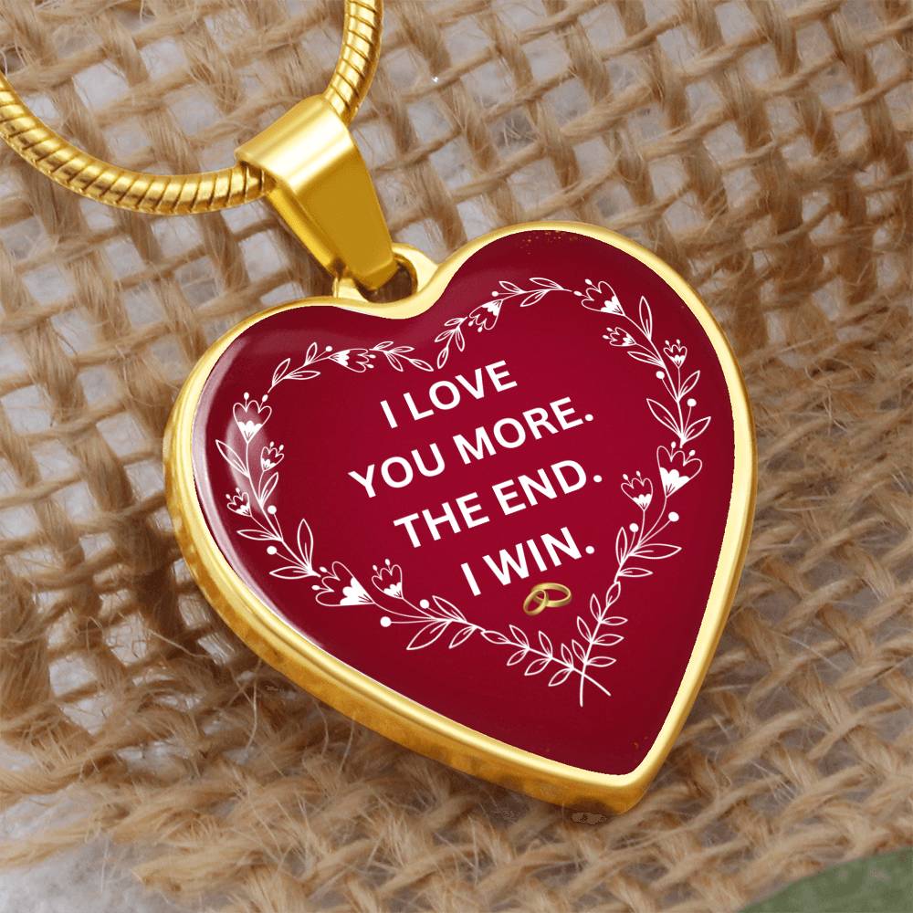 Love You More Heart Necklace