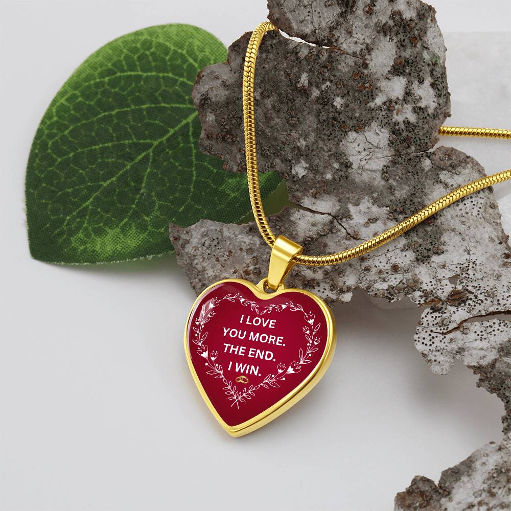 Love You More Heart Necklace