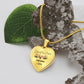 Love You More Flower Heart Necklace