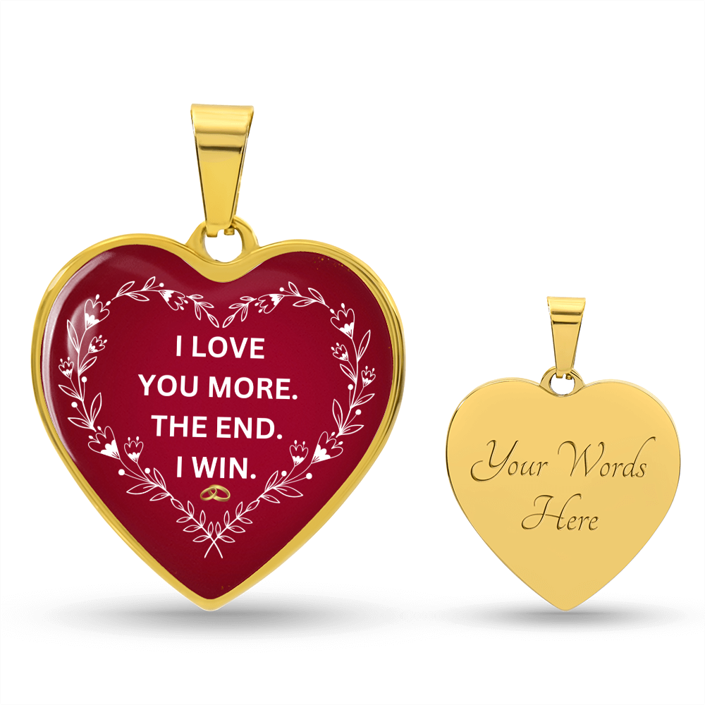 Love You More Heart Necklace