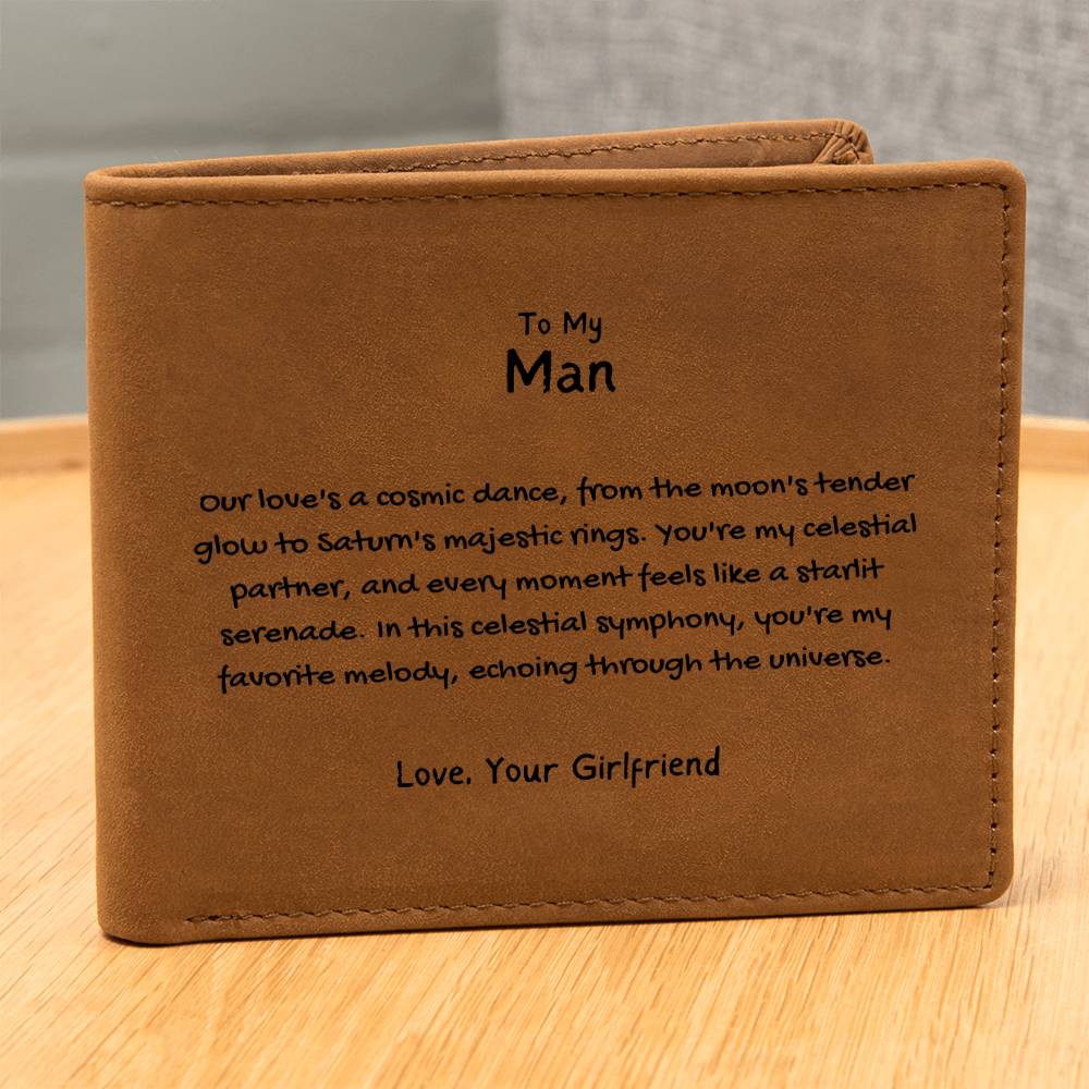 To My Man - Celestial Symphony Leather Wallet