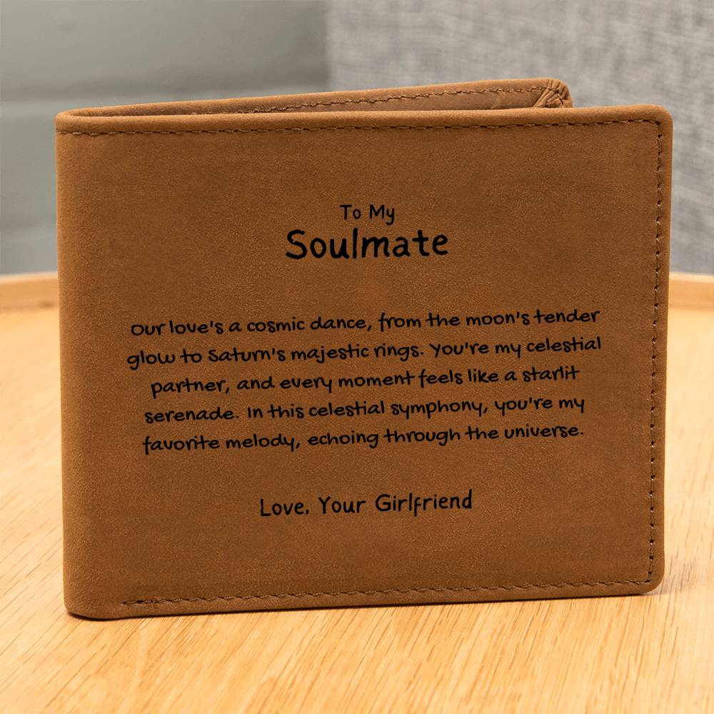 To My Soulmate - Celestial Symphony Leather Wallet