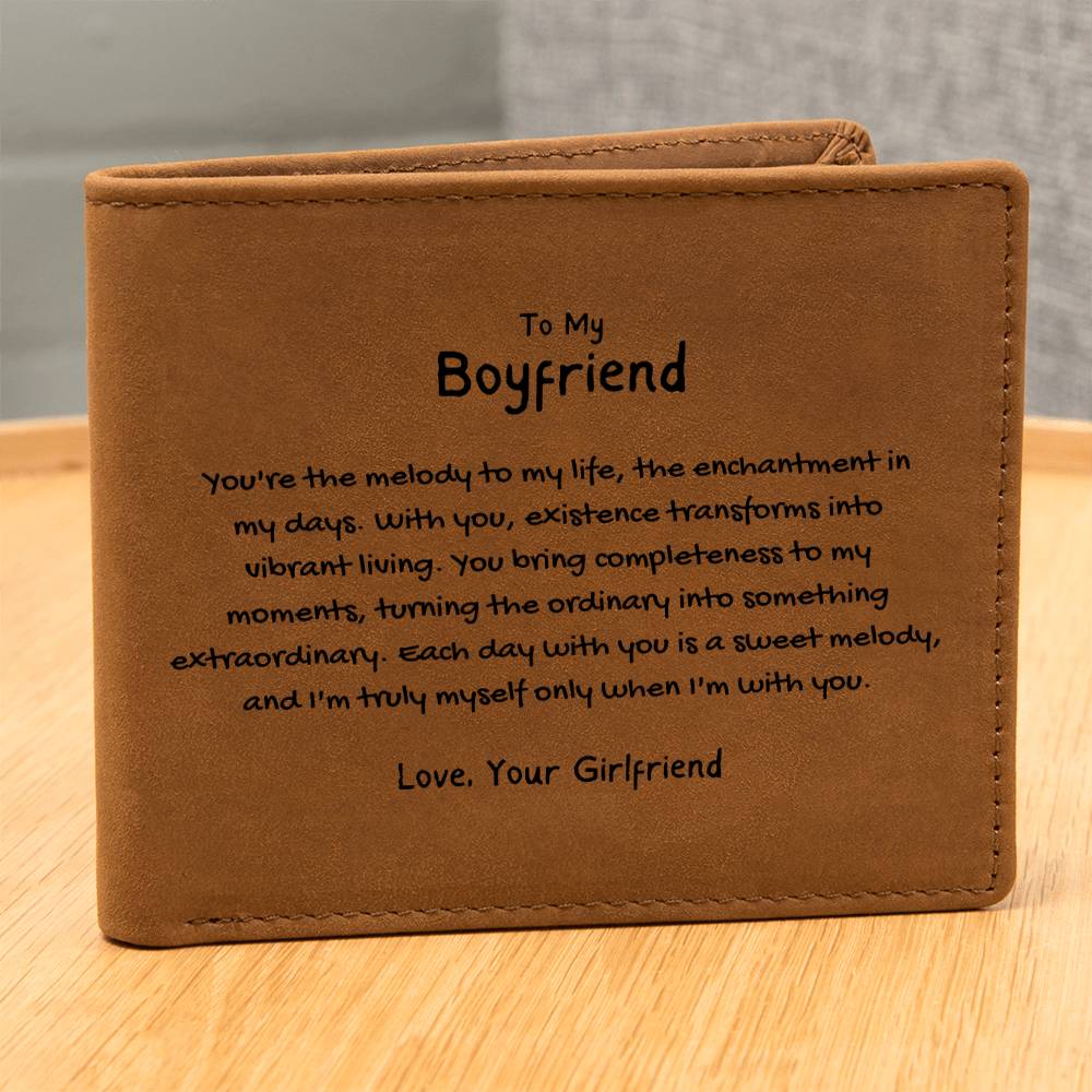 To My Boyfriend - Completeness To My Moments Leather Wallet