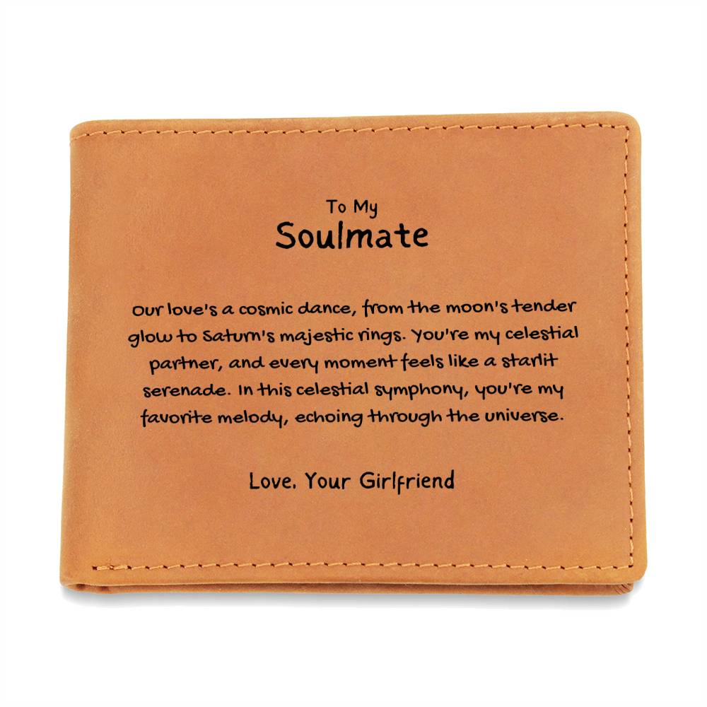 To My Soulmate - Celestial Symphony Leather Wallet