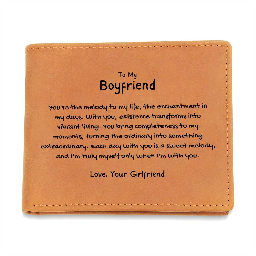 To My Boyfriend - Completeness To My Moments Leather Wallet