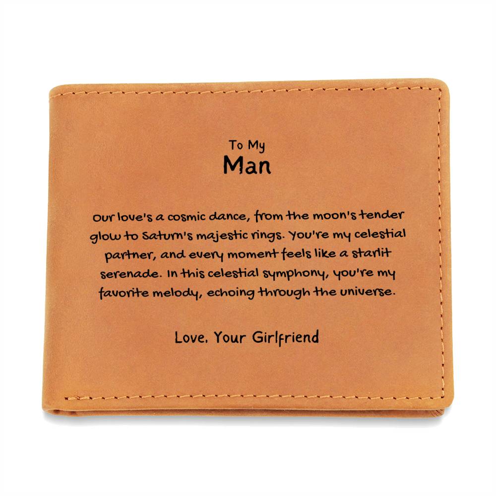 To My Man - Celestial Symphony Leather Wallet