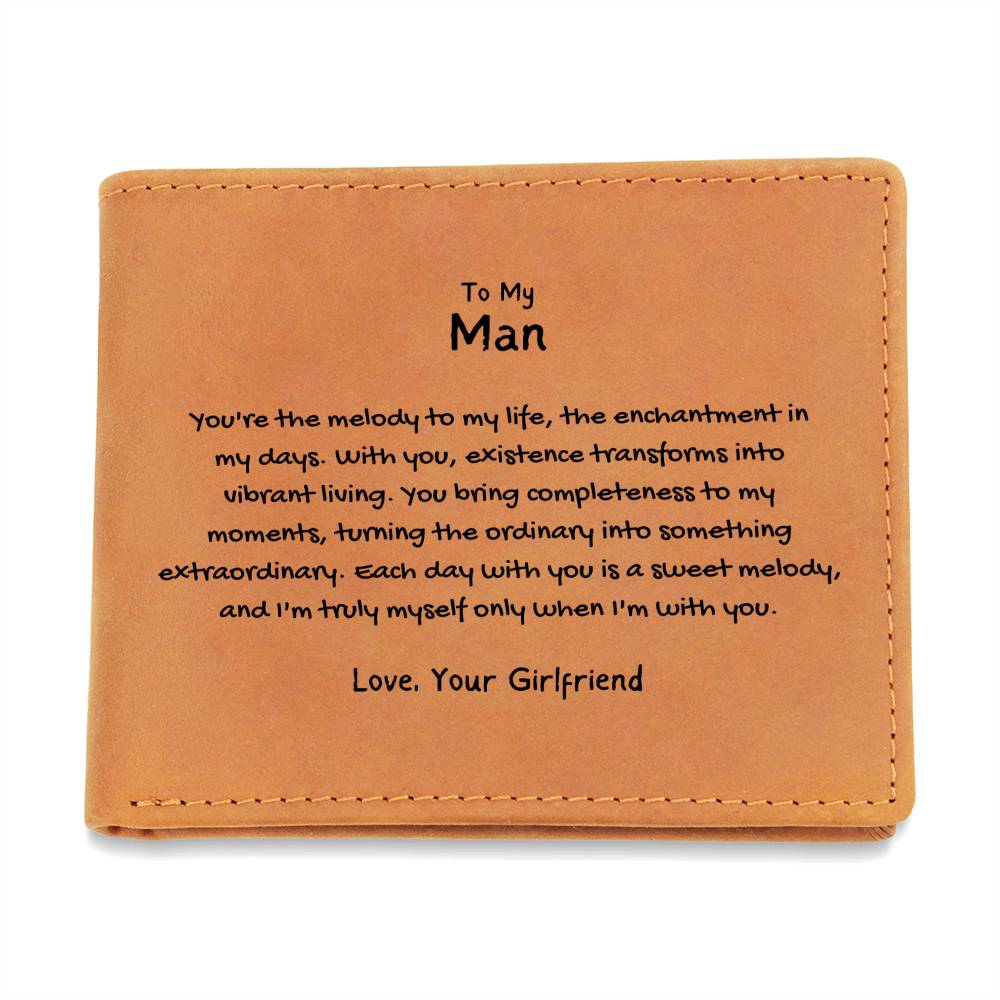 To My Man - Completeness To My Moments Leather Wallet