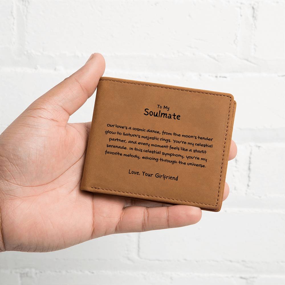 To My Soulmate - Celestial Symphony Leather Wallet