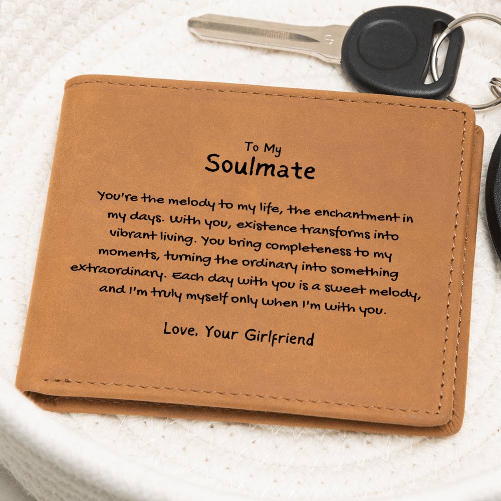 To My Soulmate - Completeness To My Moments Leather Wallet
