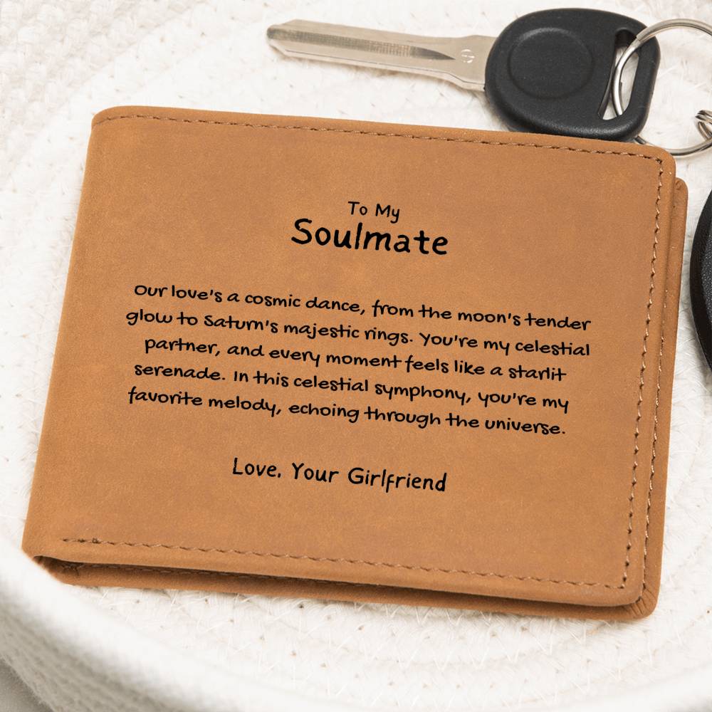 To My Soulmate - Celestial Symphony Leather Wallet