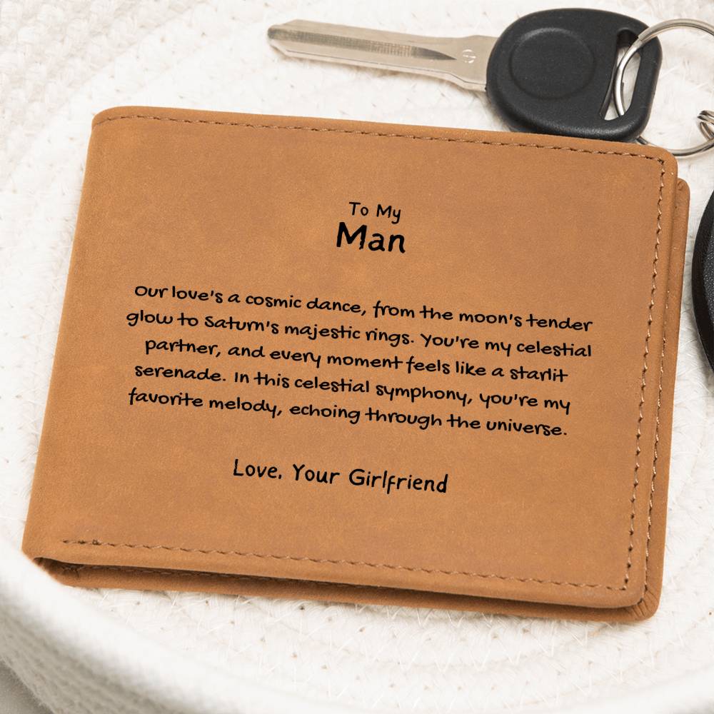 To My Man - Celestial Symphony Leather Wallet