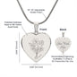 Name - Lurve™ MAR Daffodil, Cherry Blossom Engraved Heart Necklace