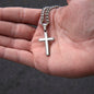 Boyfriend - Sweet Melody Personalized Cross Necklace with Cuban Chain