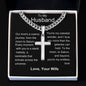 Husband - My Celestial Wonder Personalized Cross Necklace with Cuban Chain