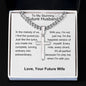 Future Husband - Happiest Version Personalized Cross Necklace with Cuban Chain