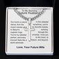 Future Husband - My Favourite Melody Personalized Cross Necklace with Cuban Chain