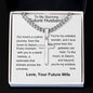 Future Husband - My Celestial Wonder Personalized Cross Necklace with Cuban Chain