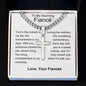 Fiance - Sweet Melody Personalized Cross Necklace with Cuban Chain