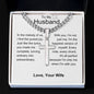 Husband - Happiest Version Personalized Cross Necklace with Cuban Chain