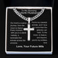 Future Husband - My Celestial Wonder Personalized Cross Necklace with Cuban Chain