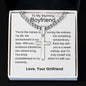 Boyfriend - Sweet Melody Personalized Cross Necklace with Cuban Chain