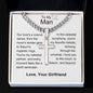Man - My Favourite Melody Personalized Cross Necklace with Cuban Chain