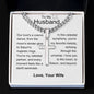 Husband - My Favourite Melody Personalized Cross Necklace with Cuban Chain