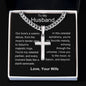 Husband - My Favourite Melody Personalized Cross Necklace with Cuban Chain