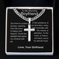 Boyfriend - Symphony of Our Love Story Personalized Cross Necklace with Cuban Chain