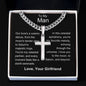 Man - My Favourite Melody Personalized Cross Necklace with Cuban Chain