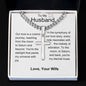 Husband - Symphony of Our Love Story Personalized Cross Necklace with Cuban Chain