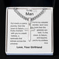 Man - My Celestial Wonder Personalized Cross Necklace with Cuban Chain
